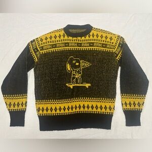 COPY - Arrow 70s Vintage Black and Yellow Snoopy Rah Art Sweater, M/L